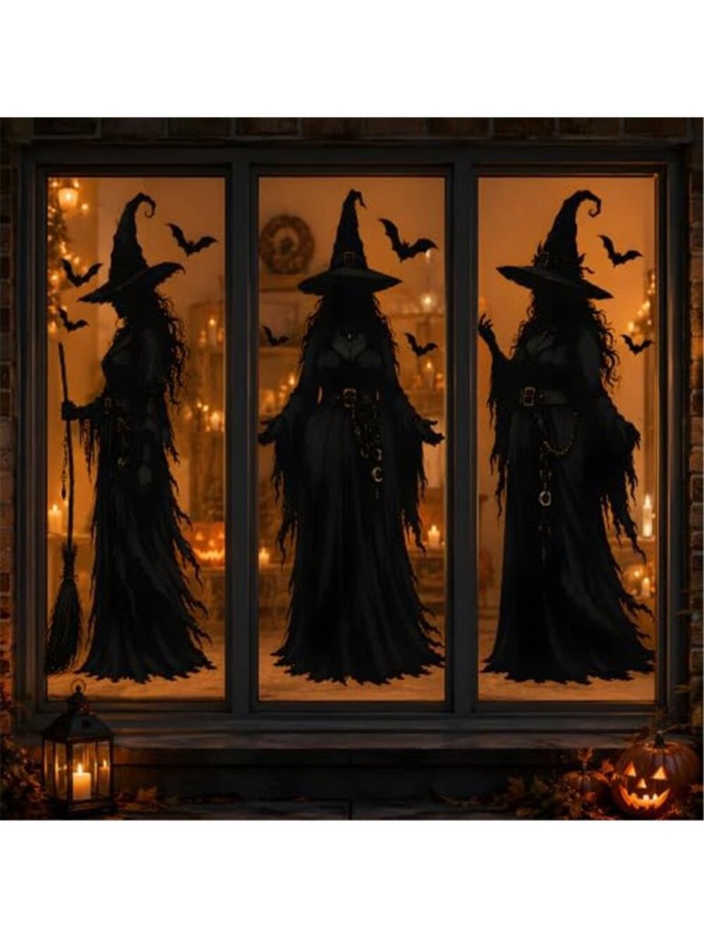 Halloween Decorations Witch Window Clings for Halloween Party Decor